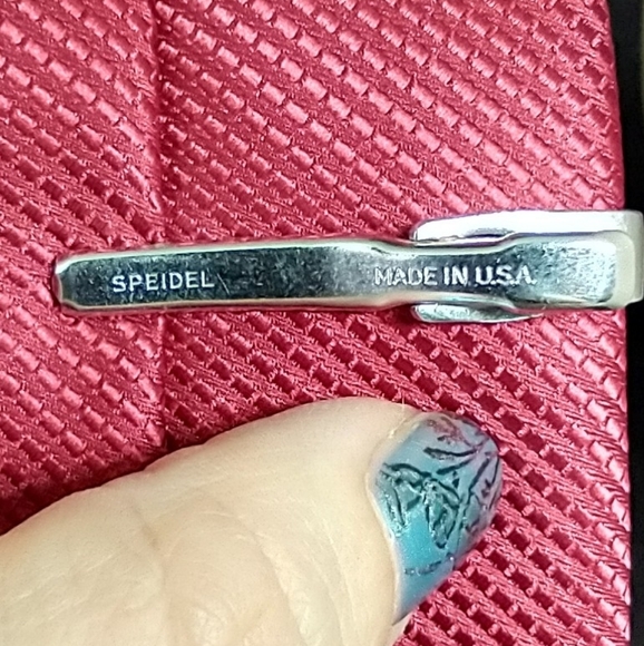 Speidel vintage tie bar necktie clip silvertone - Picture 5 of 5